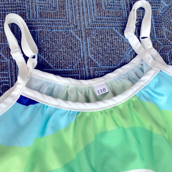 Playful Light Rainbow Twirl Sundress with Adjustable Straps - Size 4T - Picture 8 of 8